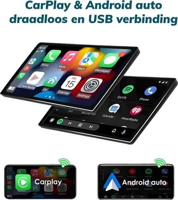 Productafbeelding van Autoradio 9 Inch HD - 2-DIN Inbouwformaat - CarPlay En Android Auto - DAB+ En Bluetooth - Touchscreen Multimedia Systeem