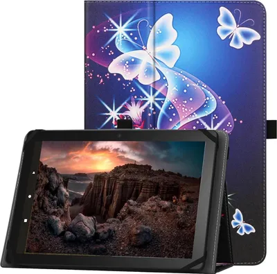 Image de Housse universelle pour tablette 9-10 pouces Housse en silicone avec support (Violet)