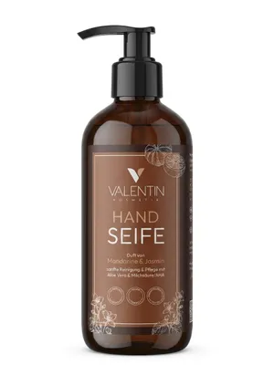 Produktbild von VALENTIN Kosmetik Handseife Mandarine & Jasmin mit Aloe Vera & Milchsäure/AHA 300ml