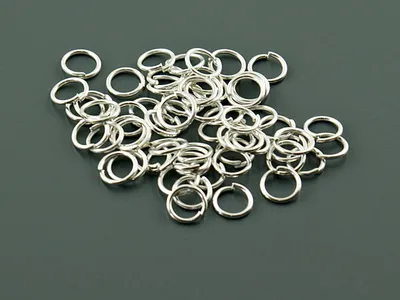 Produktbild von Vintageparts Binderinge Silberfarben 6 mm 100 Stück