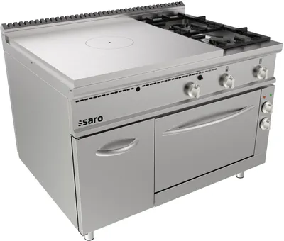 Immagine prodotto di Cucina a piastre elettriche SARO con forno, 2 bruciatori e sportello, modello LQ/TPG6LE