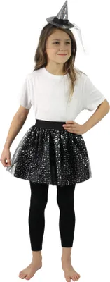 Image de Costume pour enfants, jupe Tutu de sorcière avec accessoires.