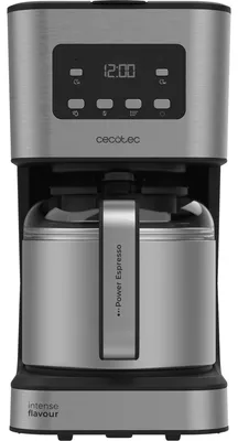 Obrázok produktu pre Cecotec Coffee 66 Drop & Thermo Time, Kávovar, 1,2 L, Mletá káva, 950 W, Čierna, Strieborná