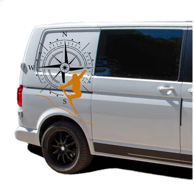Productafbeelding van Zelfklevende Kompas Sticker voor Auto en Caravan 77 x 60 cm