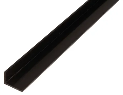 Image de Alberts 479077 Cornière, plastique, noir, 1000 x 40 x 10 mm