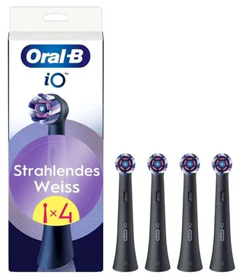 Image de Oral-B Aufsteckbürsten iO Radiant White Schwarz 4er