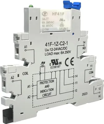 Produktbild von Trennhilfsrelais Relaismodul - Sockel + Relais für DIN-Schiene, 6 A, NO+NC