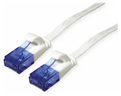 Immagine prodotto di Cavo patch piatto U/UTP cat. 6 slim bianco 0,5 m