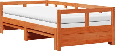 Image de vidaXL Lit de jour extensible avec matelas 90x190 cm Pin massif