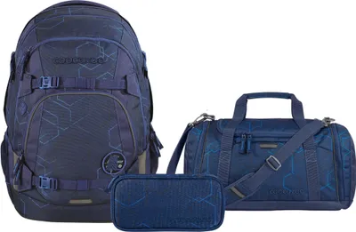 Produktbild von Coocazoo Schulrucksack-Set MATE Blue Motion, Mäppchen + Sporttasche