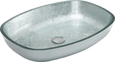 Immagine prodotto di Mexen Araks lavabo sopra il piano in vetro 54 x 39 cm, argento - 24155411