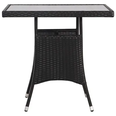 Immagine prodotto di vidaXL Tavolo da giardino nero 80 x 80 x 74 cm in poly rattan