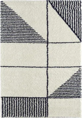 Image de LIKAHO Tapis tissé à poils longs avec motifs géométriques