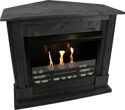 Immagine prodotto di Caminetto a gel Caminetto a etanolo Caminetto ad angolo Rafael incl. set di accessori + vetro di sicurezza - Nero