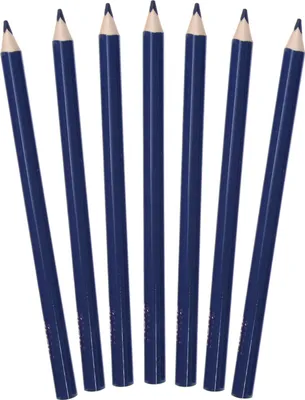 Image de Crayons de couleur triangulaires jumbo épais Shan Bleu cobalt 12 pièces