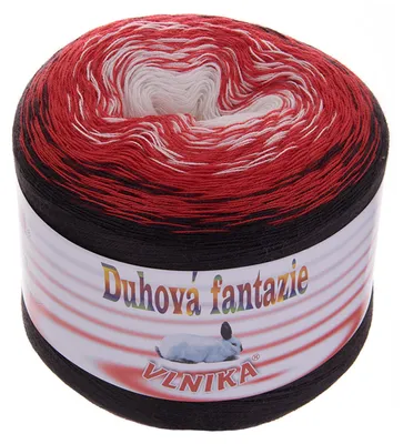 200g Strickgarn Duhová fantazie ruby