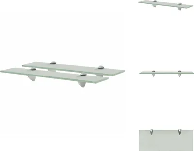 Immagine prodotto di vidaXL Mensole galleggianti 2 pz. Vetro 50x20 cm 8 mm - Mensole a muro
