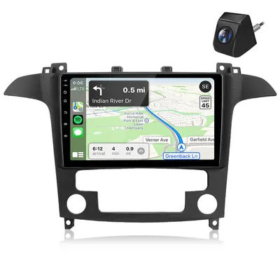 Produktbild von 4GSIM Carplay 9 Zoll Andriod15 Autoradio GPS Navi Für Ford S-Max 2007-2008 RDS DSP FM WIFI BT DAB+ SWC 4+64G 8Kern
