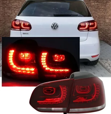 Image de NOUVEAUX feux arrière à LED pour VW GOLF 6 VI de 2008 à 2012 ROUGE BLANC CERTIFICAT
