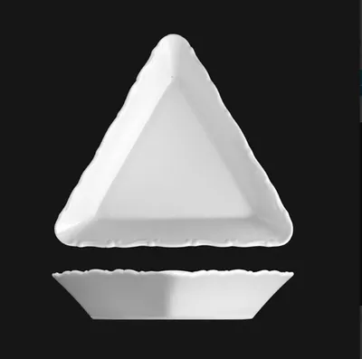 Obrázok produktu pre Trojuholníková kompótová miska 19 cm, biely porcelán, Verona, G. Benedikt