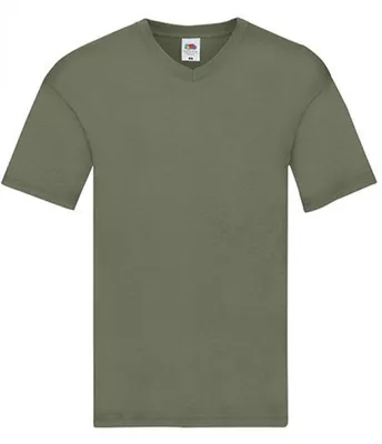 Produktbild von Fruit of the Loom 61-426-0 | Herren Original V-Neck T - Farbe: Classic Olive - Größe: L