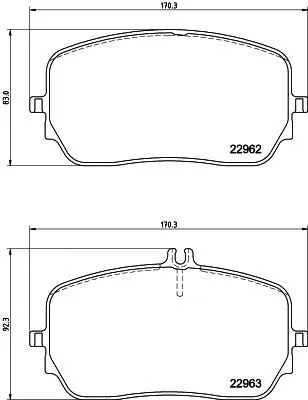 Produktbild von HELLA Bremsbeläge Satz Vorne Bremsklötze passend für MERCEDES-BENZ GLE (W167) 8DB 355 039-211