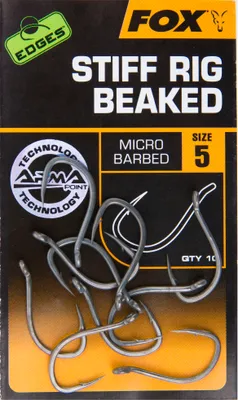 Produktbild von Fox Edges Armapoint Stiff Rig Beaked Hooks - 10 Karpfenhaken, Größe:6