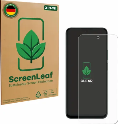 Produktbild von 2x ScreenLeaf Schutzfolie für Honor X7d 5G nachhaltiger Displayschutz Display Schutz Folie Klar Transparent