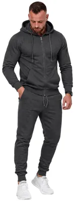 Produktbild von Herren Jogginganzug einfarbig 100% BW 586 Anthrazit S
