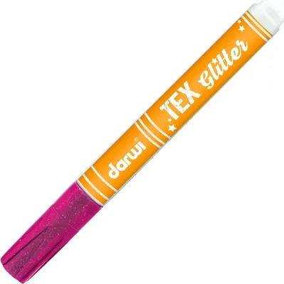 Zdjęcie produktu dla Darwi Tex Fabric Glitter Marker Pisak do tkanin Carmine 6 ml 1 szt.