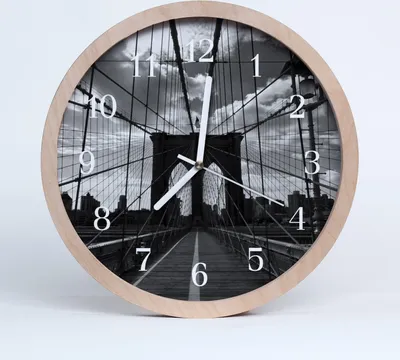 Produktbild von Holzuhr 30fi cm wanduhr - Bridge City