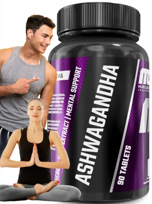 Immagine prodotto di ASHWAGANDHA: sonno migliore, relax, cura dei muscoli - Ashwagandha - 90 compresse
