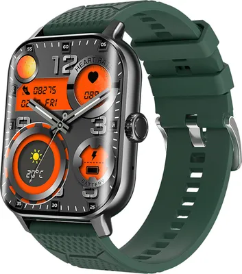 Obrázok produktu pre F12 Smartwatch pre mužov a ženy, 2,02-palcový (5,1 cm) zakrivený displej, kompatibilný so systémom Android/iOS, fitness športové hodinky s monitorom srdcového tepu