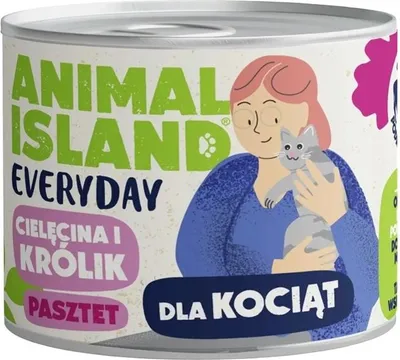 Produktbild von ANIMAL ISLAND Everyday Veal and rabbit for kittens - nassfutter für Katzen - 185g