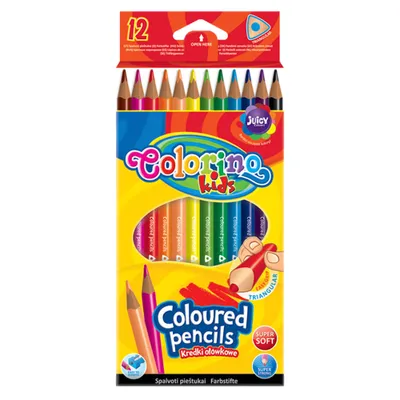 Immagine prodotto di Kredki ołówkowe trójkątne 12 kolorów Colorino Kids