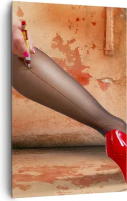 Produktbild von Bild auf Leinwand - Leinwandbild - Einteilig - Bein Strumpf Mode Ferse - 80x120cm - Wand Bild - Wanddeko - Wandbilder - Leinwanddruck - Wanddekoration - Leinwand bilder - Wandbild - PA80x120-2239