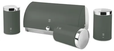 Zdjęcie produktu dla Berlingerhaus BH-6833 + zestaw 4 słoików na żywność Kolekcja Matte Green