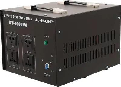 Obrázek produktu pro Napěťový měnič – transformátor – 220 V↔110 V Step Up/Down – pro elektroniku a elektrické přístroje – černý