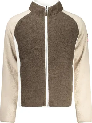 Produktbild von Herren Langarm-Fleece-Sweatshirt mit Reißverschluss und Kontrastdetails