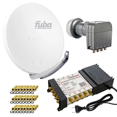 Produktbild von Fuba DAA 850 W Sat Anlage Alu Quattro LNB PremiumX 5/8 Multiswitch F-Stecker