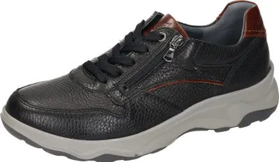 Produktbild von WALDLÄUFER H-Max Herren Schnürschuhe schwarz braun Glattleder Hirsch - Größe: UK 8