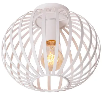 Image de MANUELA - Plafonnier encastré - Diamètre : 25 cm - 1 douille E27 - Blanc