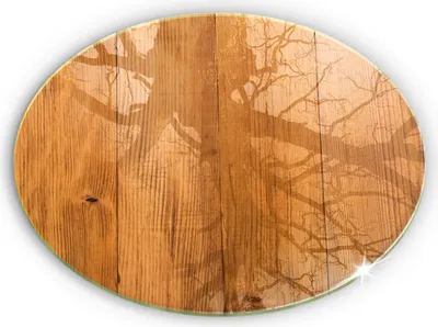 Produktbild von Glasplatte für Grabkerzen Gummifüße Glas Motiv - 30 cm - Holzbretter