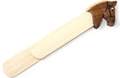 Produktbild von Holz-Lesezeichen - brauner Pferdekopf - 12 cm