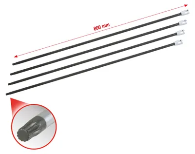 Obrázok produktu pre KS TOOLS 1/2" Antriebswellen-Stecknuss-Satz Vielzahn 4-tlg. 150.1740