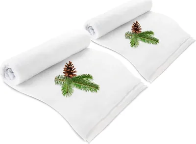 Produktbild von com-four® 2x Schneematte für die Weihnachtsdeko - Kunstschnee zum Dekorieren und Basteln - Schneewatte als Dekoschnee