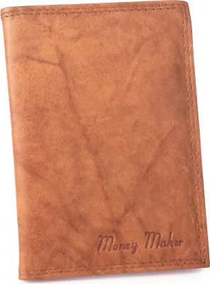 Produktbild von Money Maker Kreditkartenetui aus Echt Leder Damen Herren Hellbraun