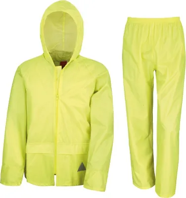 Produktbild von Result - Wasserfeste Jacke und Hose im Set für Herren/Damen Uni PC7403 (S) (Neon-Gelb)
