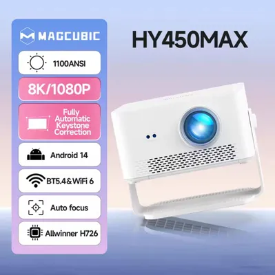 Produktbild von Magcubic Tragbarer Projektor Beamer HY450 Max Android 14 1080p FullHD WiFi 6 BT5