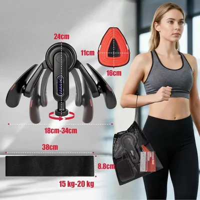 Produktbild von Oberschenkeltrainer mit Widerstandsband 0–45 kg, Bein- und Adduktorentrainer für Zuhause, ergonomisches Design, Schwarz